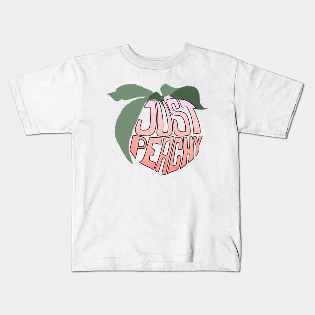 Just Peachy Kids T-Shirt by FoliumDesigns